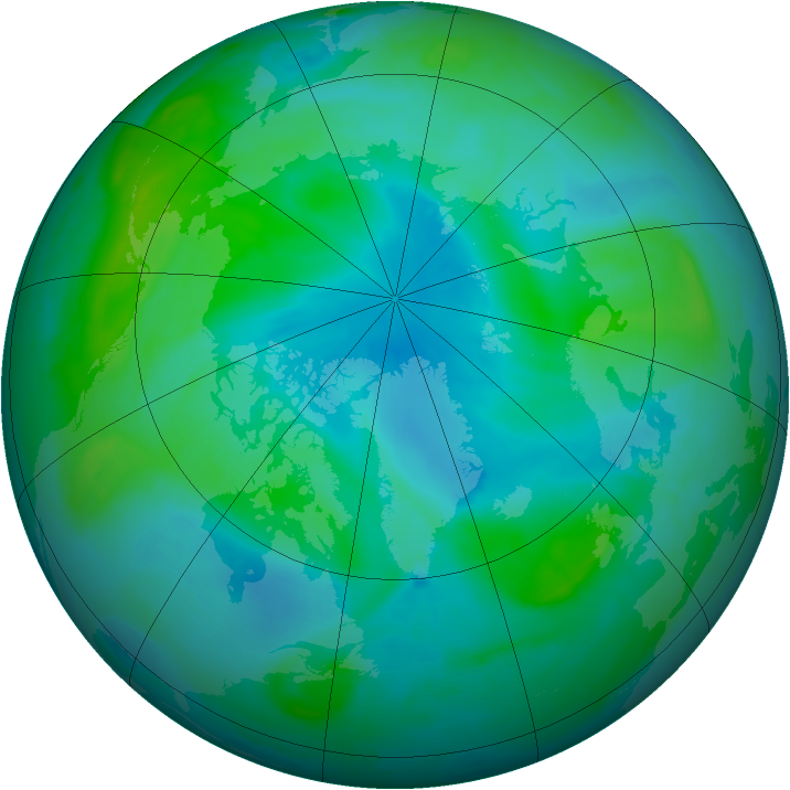 Arctic ozone map for 01 September 2008